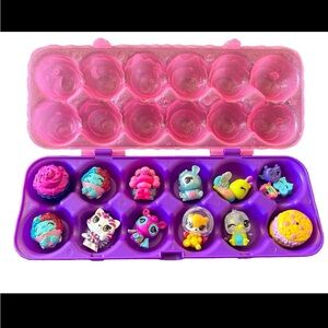 Hatchimals Lot Pink and Purple Gitter Egg Carton